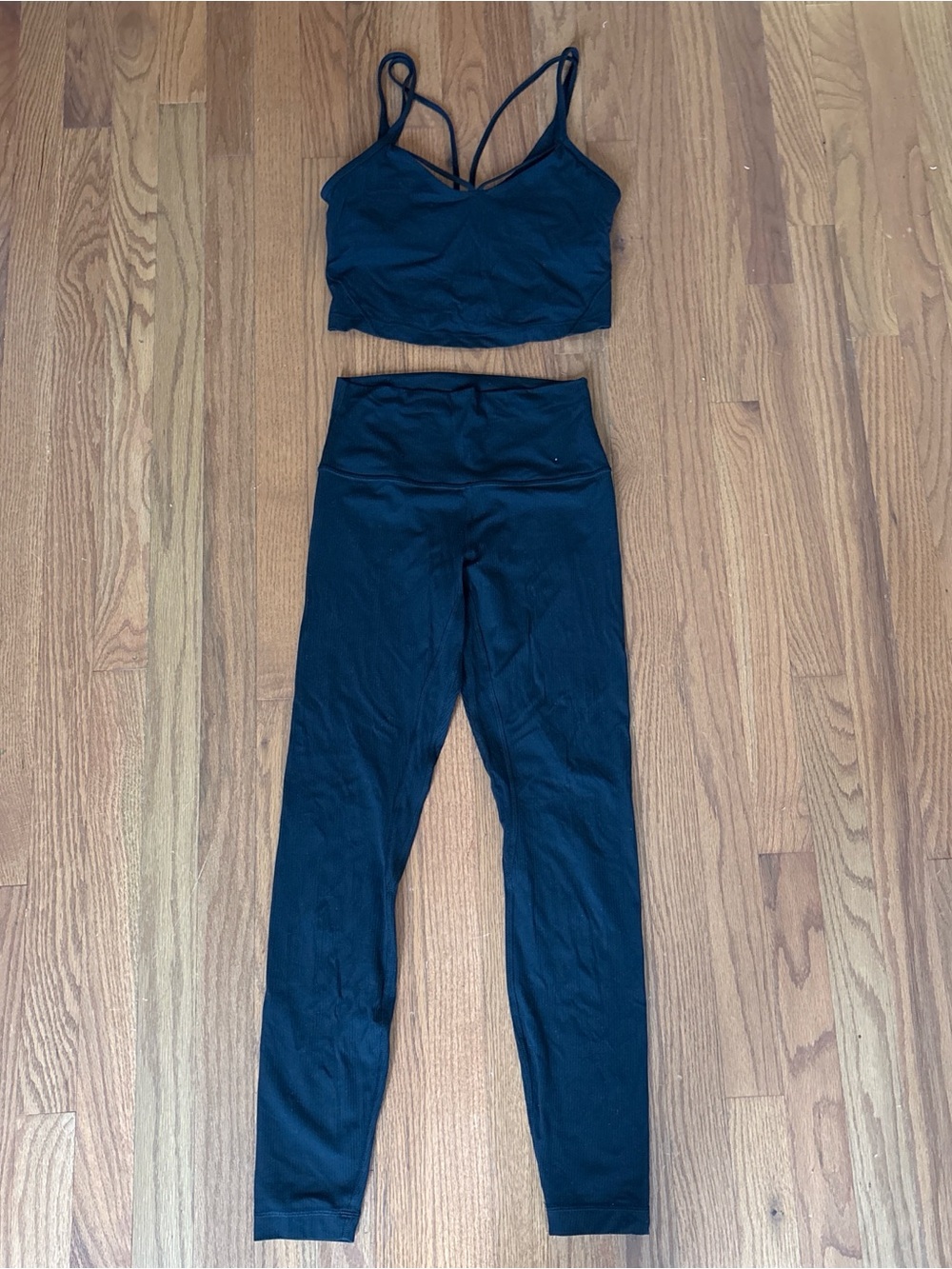Lululemon Matching Black Ribbed Set - Picture 2 of 5